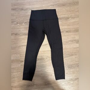 lululemon athletica Align Black Leggings with subtle pattern 25 inseam size 6